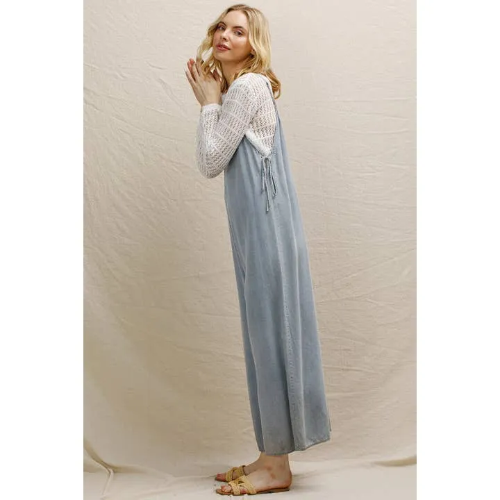 Wide Leg Denim Jumper