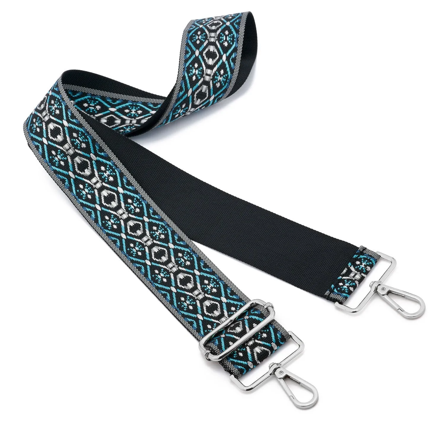 Wide Shoulder Strap Adjustable Replacement Belt Guitar Style Crossbody Bag Handbag Strap Multicolor Canvas Straps（wide: 1.97"(5CM)，Long:49.2in）
