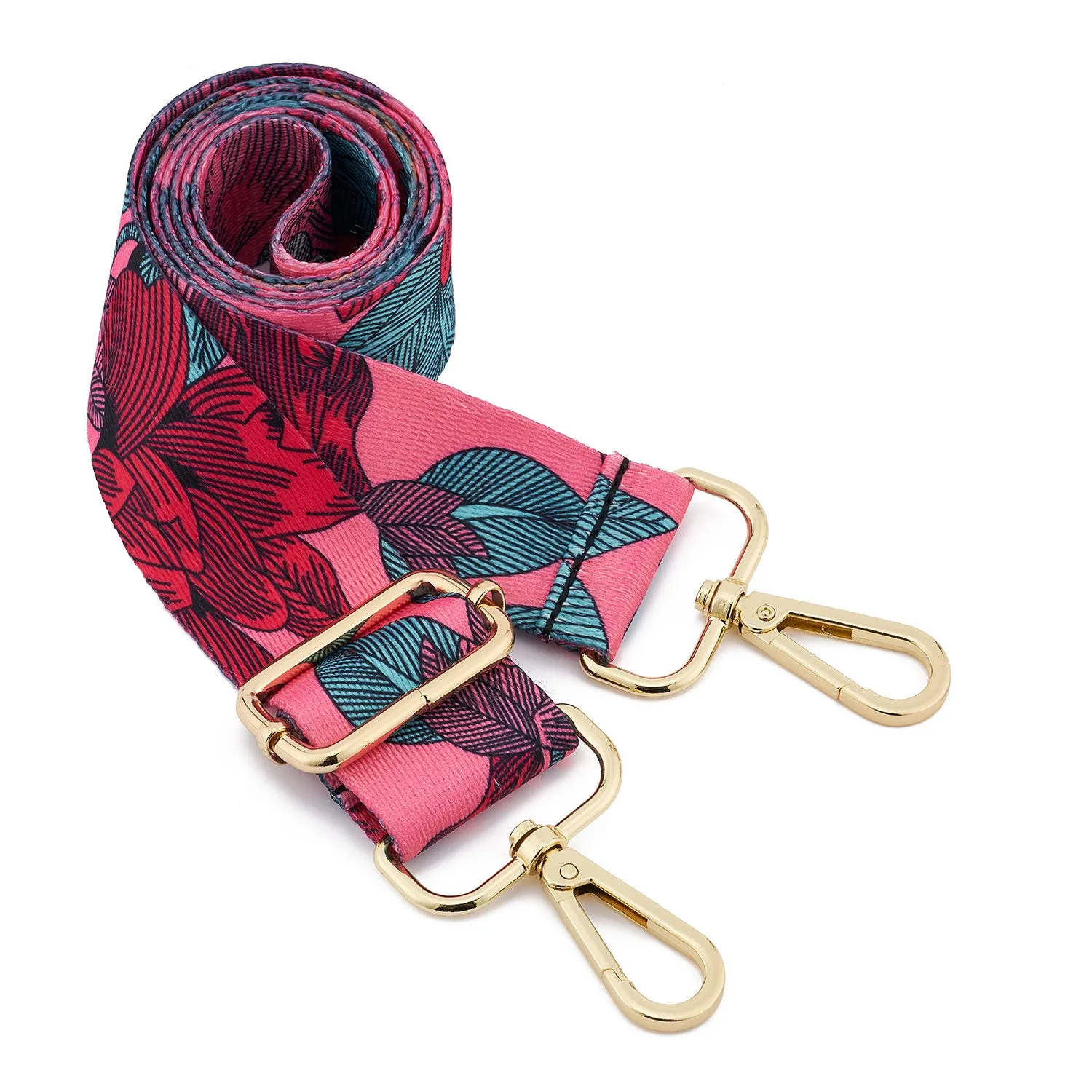 Wide Shoulder Strap Adjustable Replacement Belt Guitar Style Crossbody Bag Handbag Strap Multicolor Canvas Straps（Wide:1.4in，Long:49.2in）