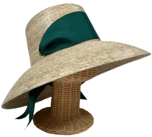 Wildflower Sun Hat - Masters Green Wide & Short Grosgrain Ribbon