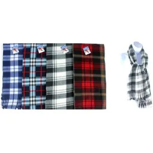 Winter Plaid Fleece Scarf