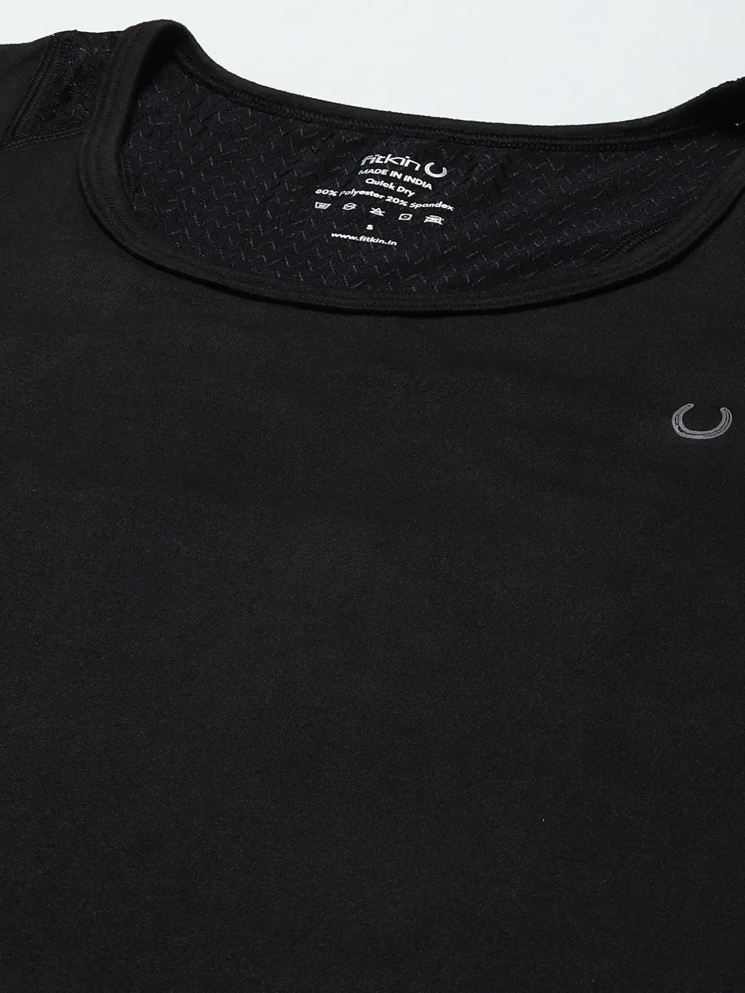 Women Black Organic Cotton Anti Odour Sports T-shirt