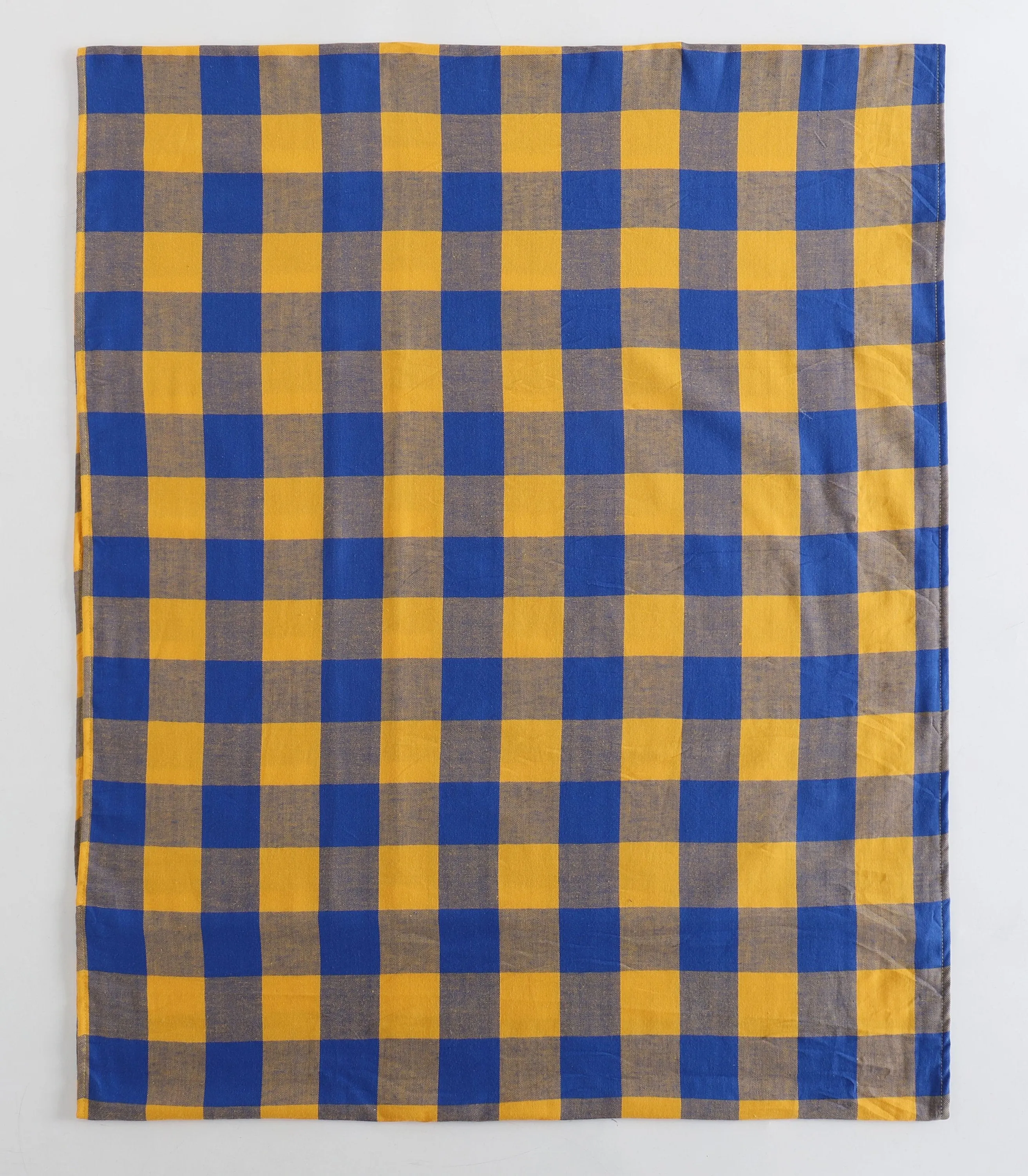 Women Buffalo Plaid Infinity Scarf Yellow and Blue, 100% Cotton  Flannel Infinity Scarf