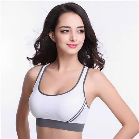 Women Padded Tank Top Athletic Vest Gym Fitness Sports Bra Stretch Cotton Seamless popular
