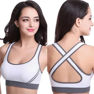 Women Padded Tank Top Athletic Vest Gym Fitness Sports Bra Stretch Cotton Seamless popular