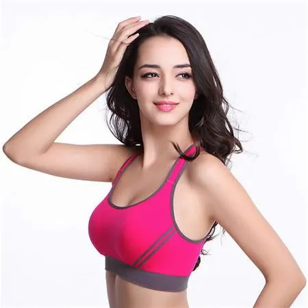 Women Padded Tank Top Athletic Vest Gym Fitness Sports Bra Stretch Cotton Seamless popular