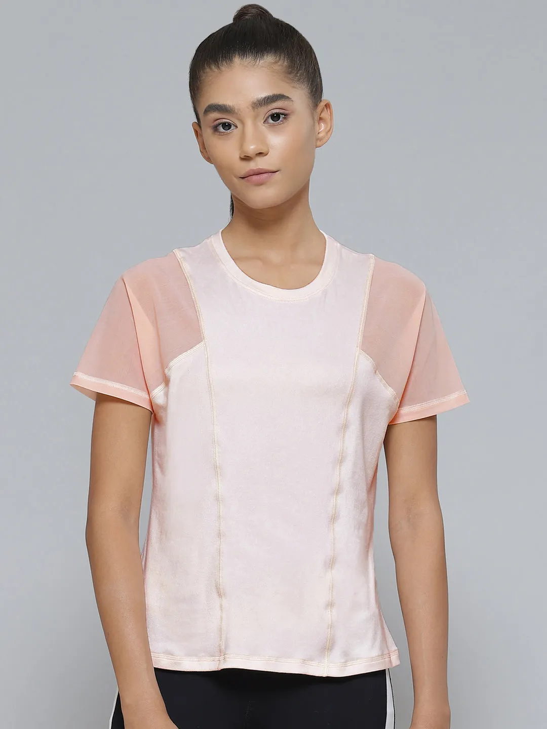 Women Pink Anti Odour Sports T-shirt