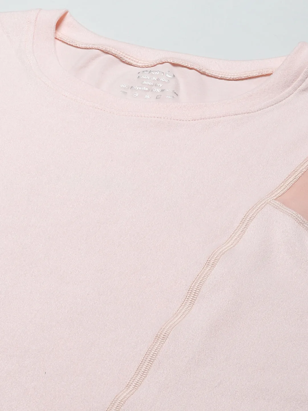 Women Pink Anti Odour Sports T-shirt