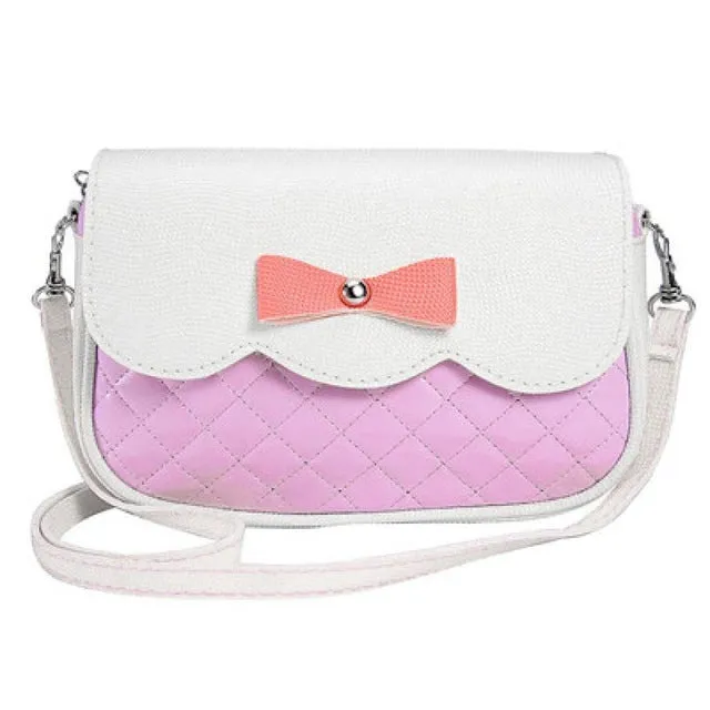 Women Shoulder Bag leather handbags 2017 Luxury brand Cute Bowknot Decorated high quality casual big Messenger Crossbody Bag