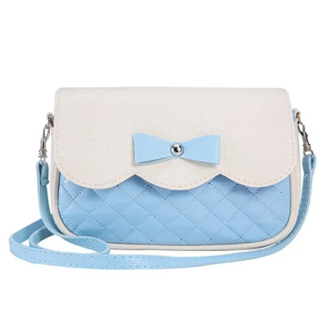 Women Shoulder Bag leather handbags 2017 Luxury brand Cute Bowknot Decorated high quality casual big Messenger Crossbody Bag