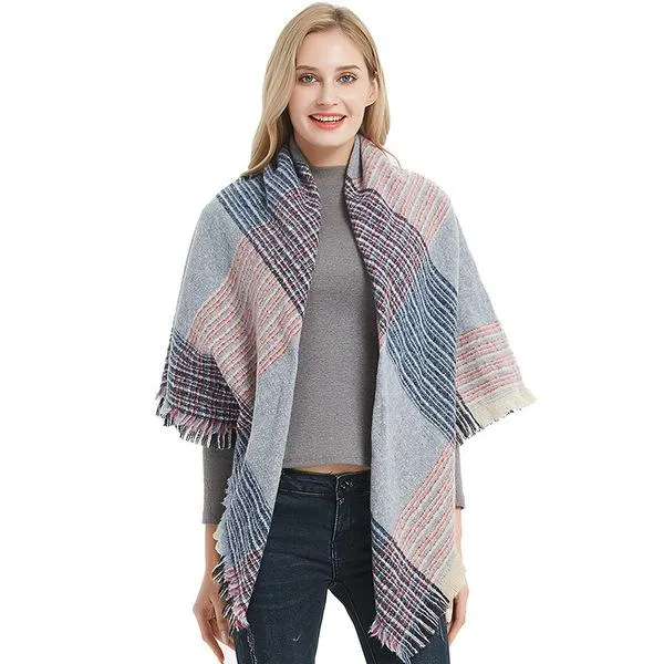 Women Soft Thick Large Oversized Scarf Pashmina Scarf Cape Shawl