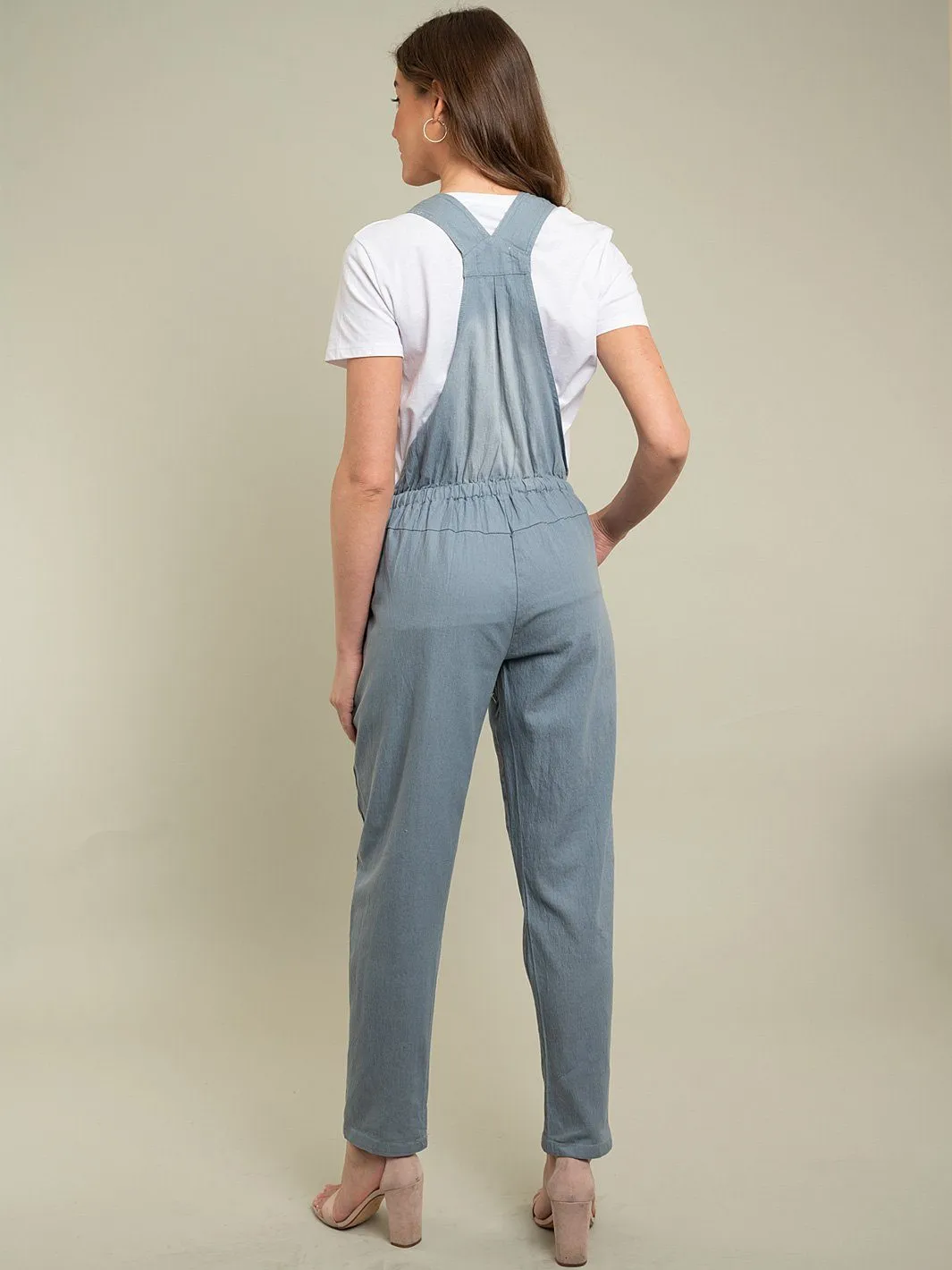 WOMENS CHAMBRAY OVERALL JUMPSUIT
