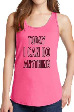 Women's Today I Can Do Anything Core Cotton Tank Tops -XS~4XL