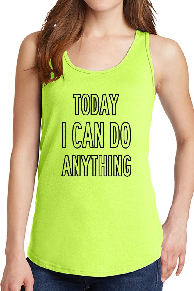 Women's Today I Can Do Anything Core Cotton Tank Tops -XS~4XL