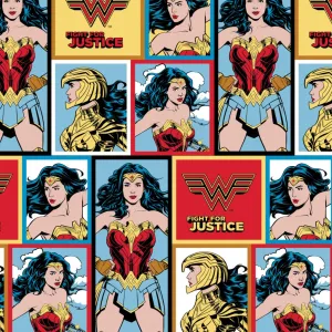 Wonder Woman 84 Blocks - Fleece - 1/2 Metre