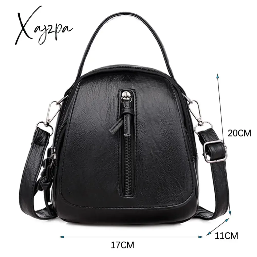 Xajzpa - Fashion Women Soft PU Leather Solid Color Crossbody Shoulder Messenger Bag Casual Ladies Small Handbags Flap Coin Purse