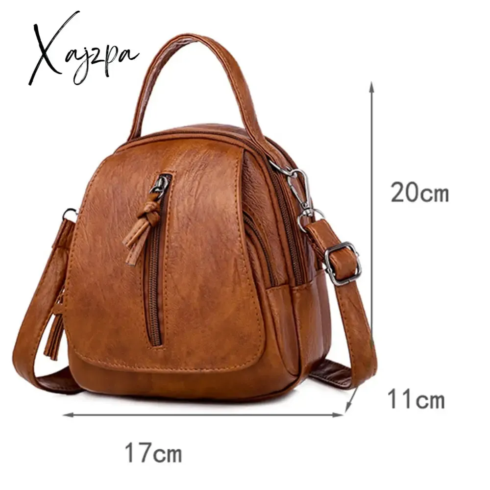 Xajzpa - Fashion Women Soft PU Leather Solid Color Crossbody Shoulder Messenger Bag Casual Ladies Small Handbags Flap Coin Purse