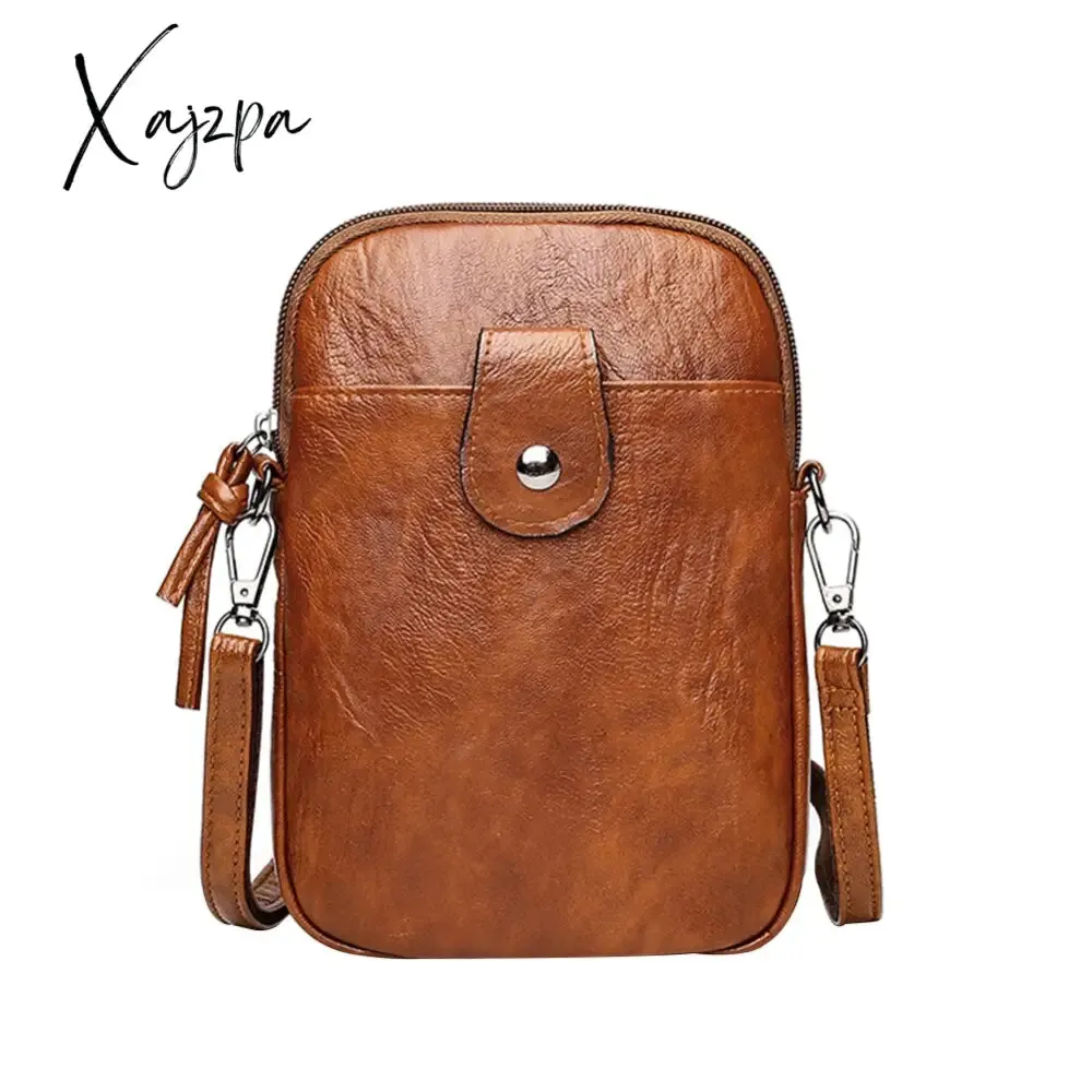 Xajzpa - Fashion Women Soft PU Leather Solid Color Crossbody Shoulder Messenger Bag Casual Ladies Small Handbags Flap Coin Purse