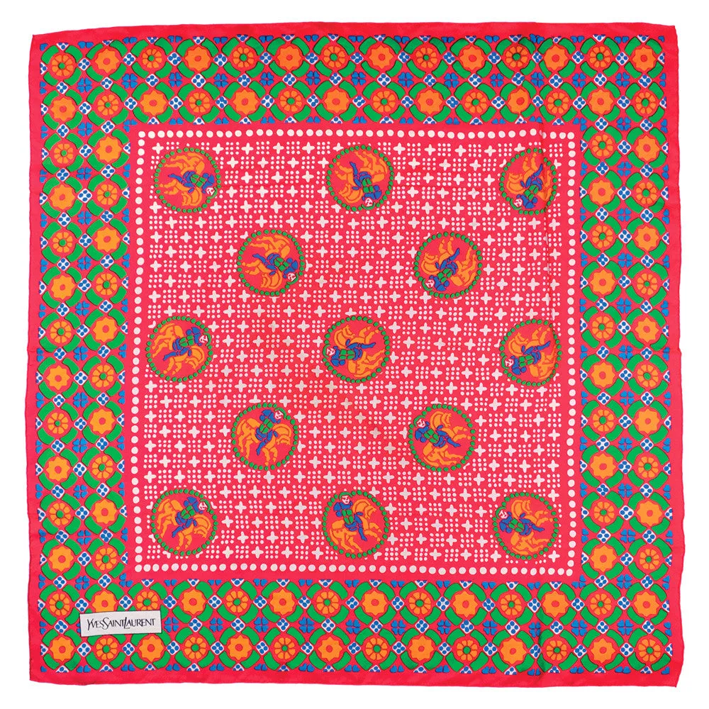 YSL 70s Ethnic-Print Scarf
